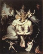 Henry Fuseli titania awakes,surrounded by attendant fairies oil